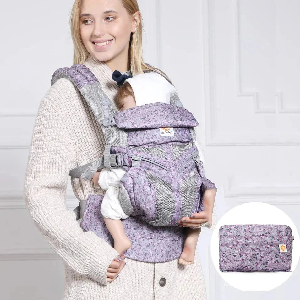 Porte Bébé - BreathBabyBag™ - Mauve Lavande - Doudou et Fripouille