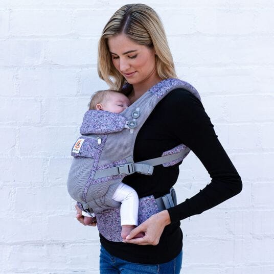 Porte Bébé - BreathBabyBag™ - Mauve Lavande - Doudou et Fripouille